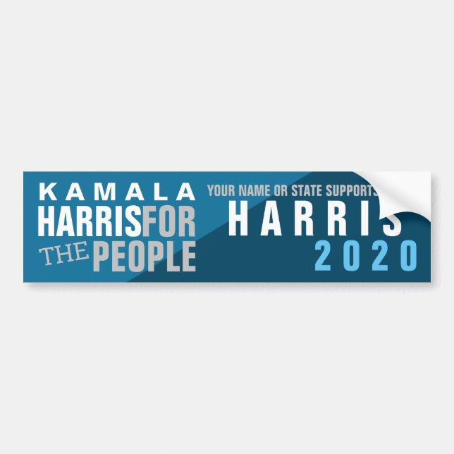 Den Kamala Harris presidenten 2020 röstar blått Bildekal (Framsidan)