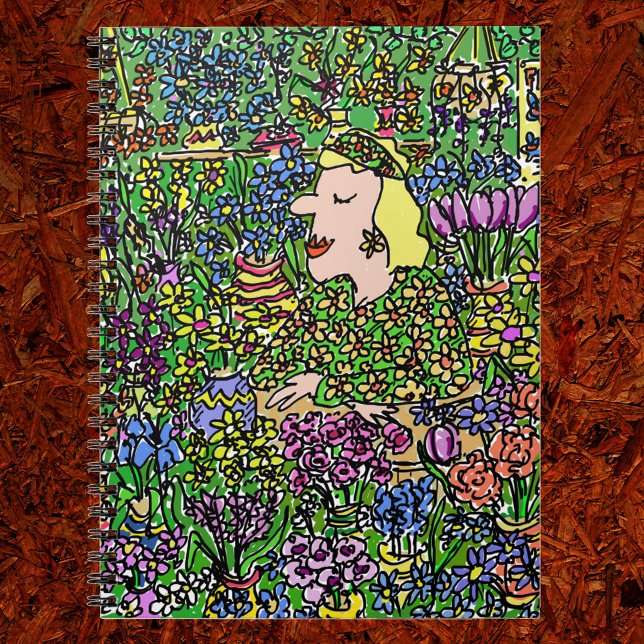 Den kamouflerade Floristen. Illustration på en Anteckningsbok (Skapare uppladdad)