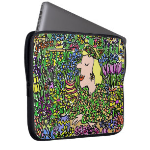 Den kamouflerade Floristen. Illustration på en Laptop Fodral