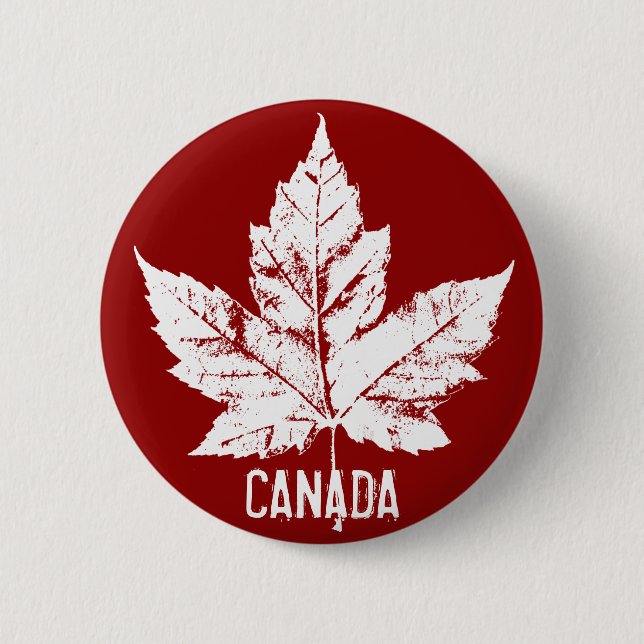 Den Kanada souvenir knäppas Kanada, flagga Knapp (Framsida)