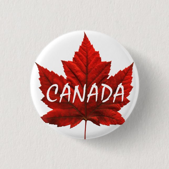 Den Kanada souvenir knäppas Kanada, flagga Knapp (Framsida)
