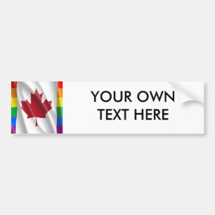 DEN KANADENSISKA GAY PRIDEFLAGGA VÅGIGT DESIGN BILDEKAL