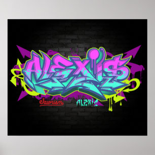 Den kända Alexisen i grafitti Poster