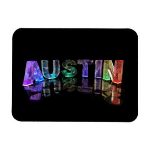 Den kända Austinen i ljus 3D Magnet