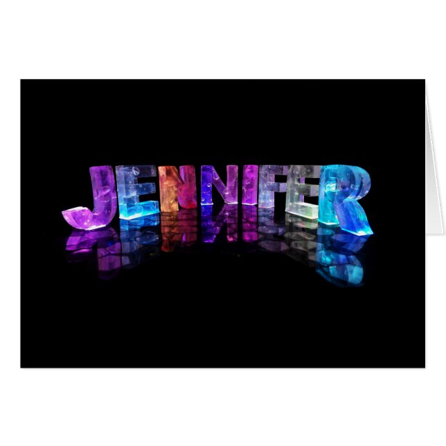 Den kända Jenniferen i 3D tänder (fotografera), Hälsningskort (Framsidan Horizontal)