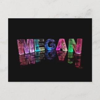 Den kända Meganen i 3D tänder (fotografera), Vykort