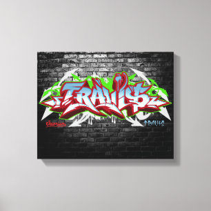 Den kända Travisen i grafitti Canvastryck