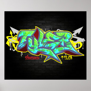 Den kända Tyleren i grafitti Poster