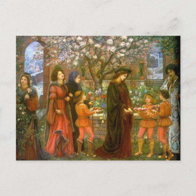Den kanderade Garden av Messer Ansaldo Postcard Vykort (Framsida)