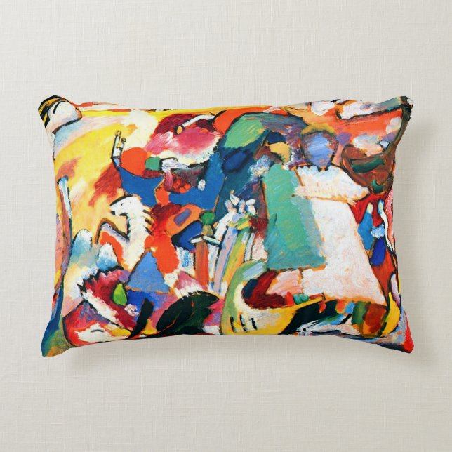 Den Kandinsky ängeln av den sist bedömningen Prydnadskudde (Framsidan)