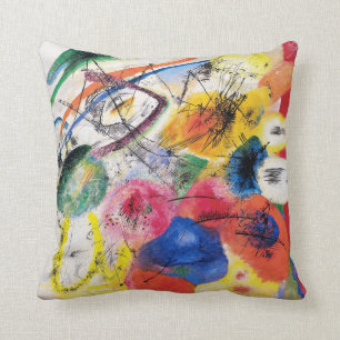 Den Kandinsky svarten fodrar dekorativ kudde