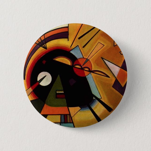 Den Kandinsky svarten och violeten knäppas Knapp (Framsida)