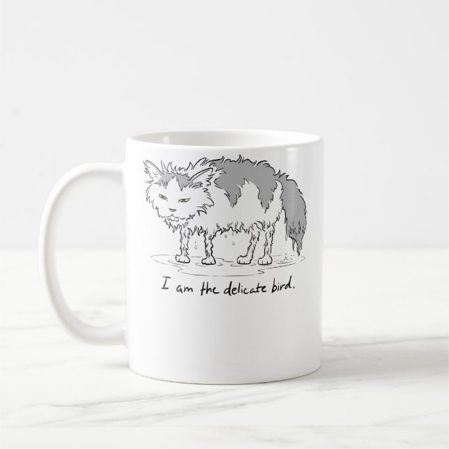 Den känsliga fågeln kaffemugg (Vänster)