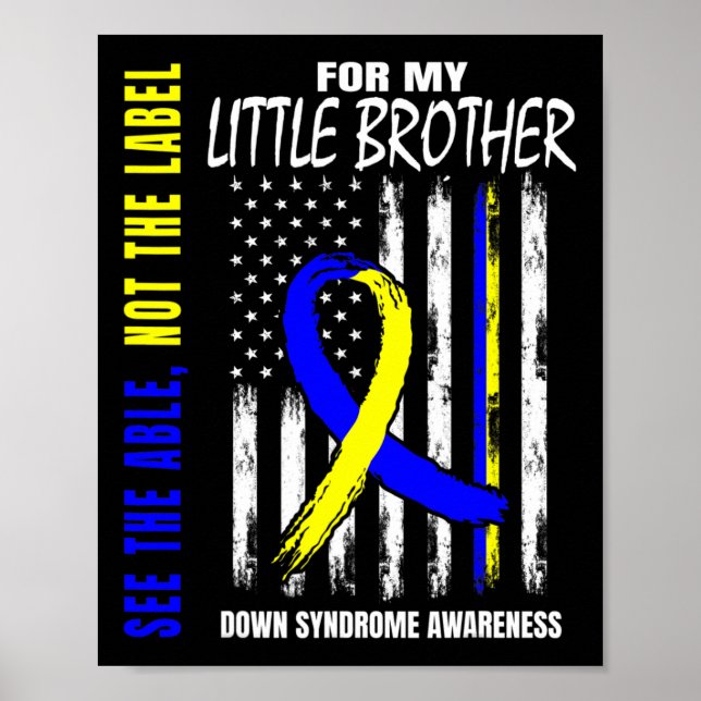 Den Kapabla Inte Märka Downs Syndrom Lillebror Oss Poster (Framsidan)
