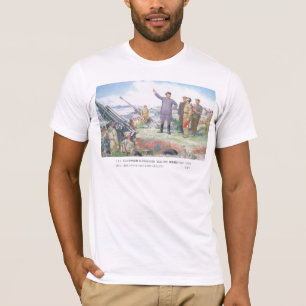 Den kära ledare instruerar soldaterna. t shirt