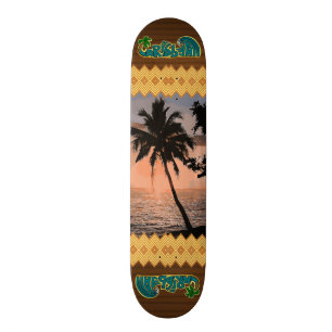 Den karibiska handflatanplatsen mini skateboard bräda 18,5 cm