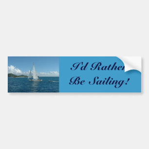 Den karibiska segelbåten, skulle jag seglar bildekal