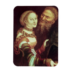 Den kärlekskranka gamal man, 1553 (olja på panel magnet
