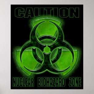 Den kärn- biohazarden varnar undertecknar poster