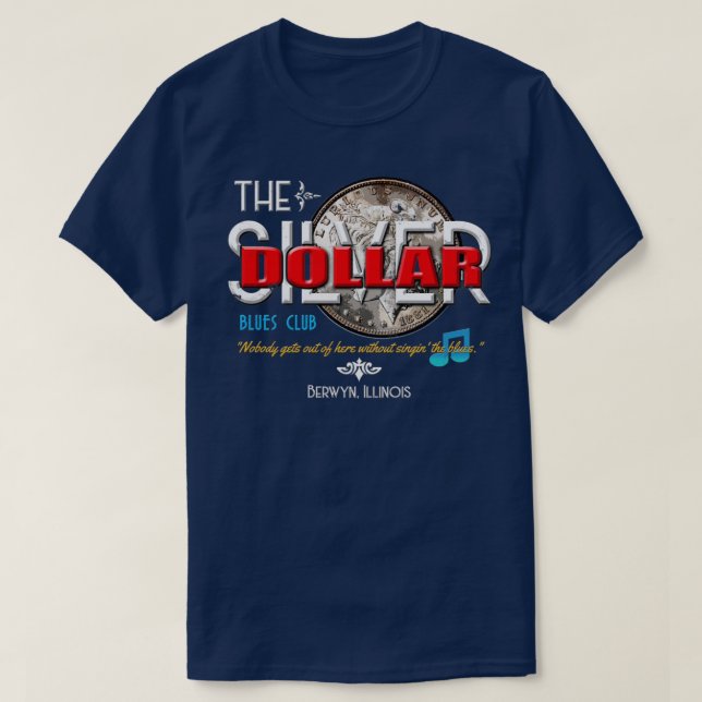 Den katastrofala Klubben i Silver-dollarbladen T Shirt (Design framsida)