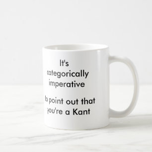 Den kategoriska imperativet som pekar… dig, är kaffemugg