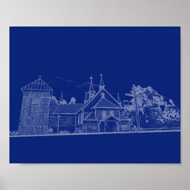 Den katolska arkitekturen i Vitryssland Porechye P Poster (Framsidan)