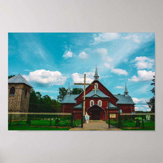 Den katolska arkitekturen i Vitryssland Porechye P Poster (Framsidan)