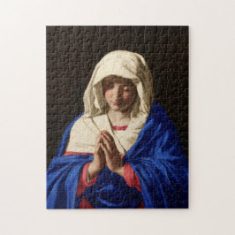 Den katolska Baroque-målningen Virgin Mary Pussel