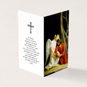 Den katolska bönen Cards den trösta ängeln Visitkort