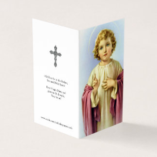 Den katolska bönen Cards det | spädbarn av Prague Visitkort