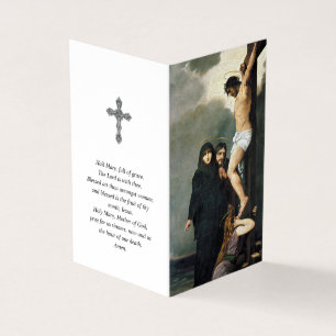 Den katolska bönen Cards helig Crucifixion Visitkort