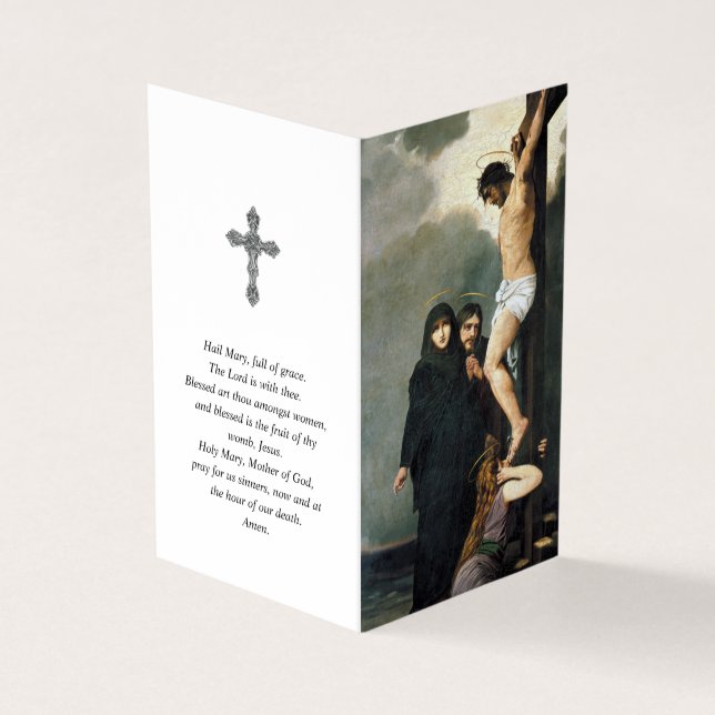 Den katolska bönen Cards | helig Crucifixion Visitkort (Utsida)
