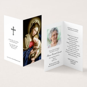 Den katolska bönen Cards   Madonna & barn Visitkort