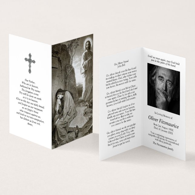Den katolska bönen Cards | Mary & Jesus grav 1 Visitkort (In- och utsida)