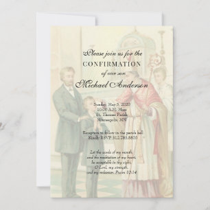 Den katolska Eleganten Sacrament of Confirmation Inbjudningar