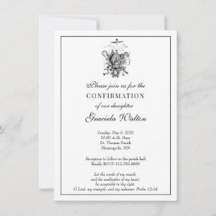 Den katolska Eleganten Sacrament of Confirmation Inbjudningar