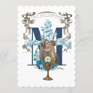 Den katolska Heligan Communion Virgin Mary Jesus Inbjudningar