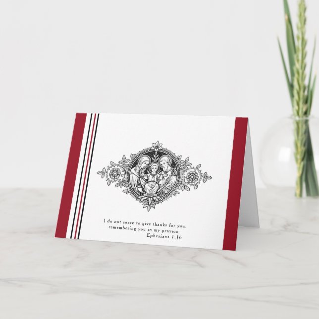 Den katolska Heligan Jesus Mary Joseph Scripture Kort (Framsida)