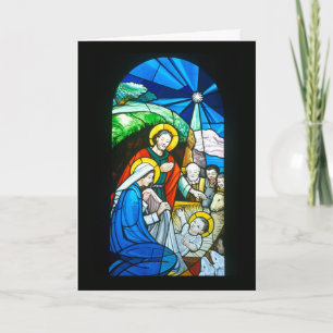 Den katolska kyrkan hade glasfönster i Nagasaki Helgkort