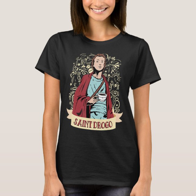 Den katolska patronen Saint Drogo-kaffe T Shirt (Framsida)