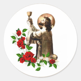 Den katolska prästen Jesus Ro Clergy Heliga Mass Runt Klistermärke