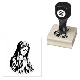 Den katolska Religiösan Blsed Virgin Mor Mary Stämpel