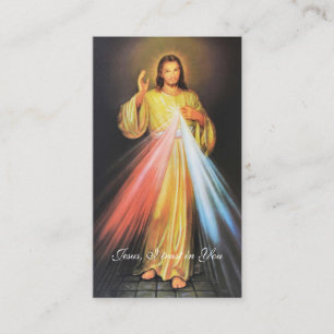 Den katolska Religiösan Jesus Chaplet Visitkort