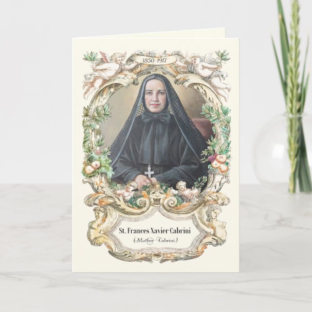 Den katolska Religiösan Nun Prayer i St. Mor Cabri Kort (Framsida)