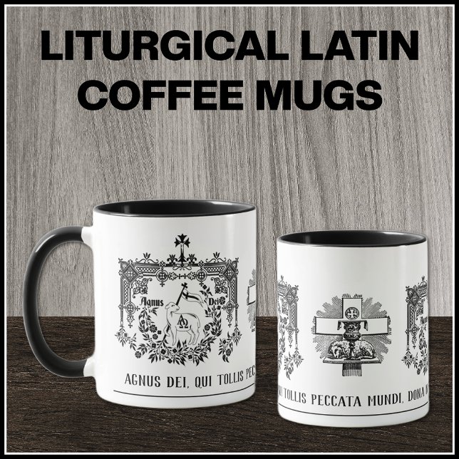 Den katolska Religiösan Prayer Priest, latinsk, tr Mugg (CATHOLIC LITURGICAL LATIN MASS COFFEE MUGS )