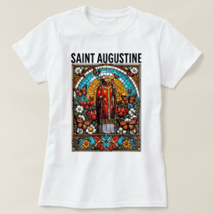 Den katolska Religiösan Saint Augustine Stached Gl T Shirt