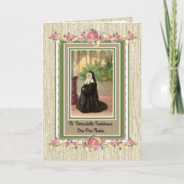 Den katolska Religiösan Saint Nun, St. Bernadette Kort
