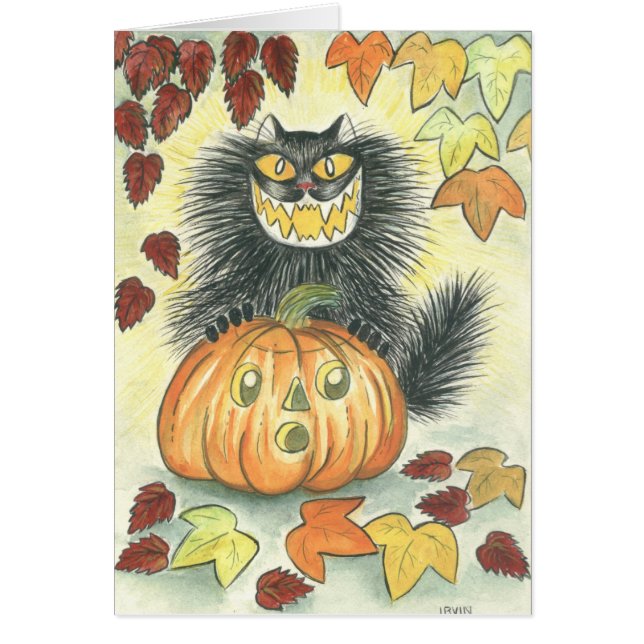 Den kattO lyktan Hälsningskort (Framsidan)