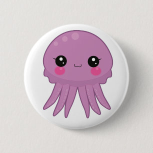 Den Kawaii maneten klämmer fast emblemlilor Knapp