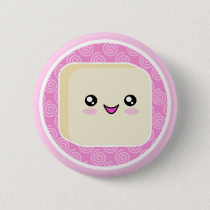 Den Kawaii Mochi tårtan knäppas emblem Knapp